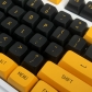 Yellow Black 104+45 CSA Profile PBT Doubleshot Keycap Set Cherry MX Mechanical Gaming Keyboard